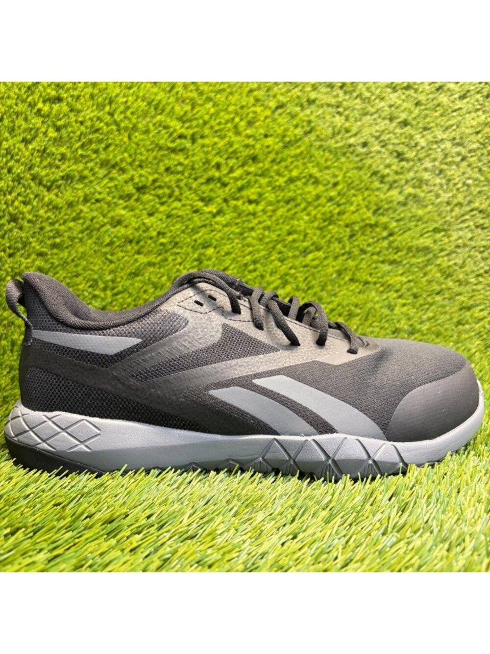 Reebok Flexagon Force XL Mens Size 9.5 4E Black Composite Toe Safety Work Shoes
